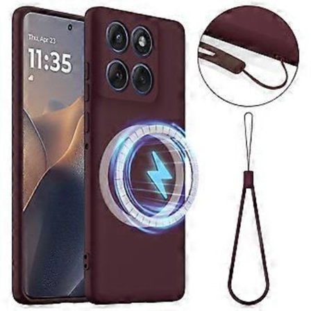 Til Motorola Edge 60 Pro 5G Cover Kompatibel med MagSafe Anti-Drop Flydende Silikone Telefon Cover