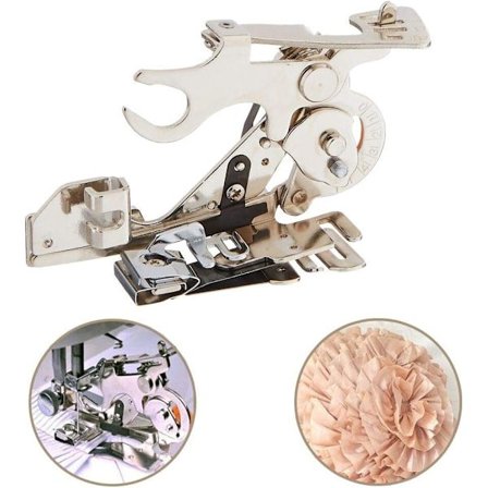 Ruffler symaskine trykfod til at samle plisseringer og flæser