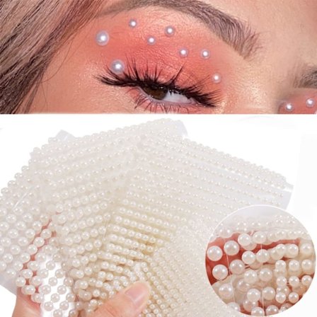 Perle makeup rhinestone klistremerke er egnet for øyne, ansikt og
