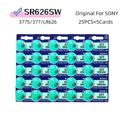 Originale til SONY 377 SR626SW batteri højkapacitet sølvoxid 1,55V knapcelle batterier til ur