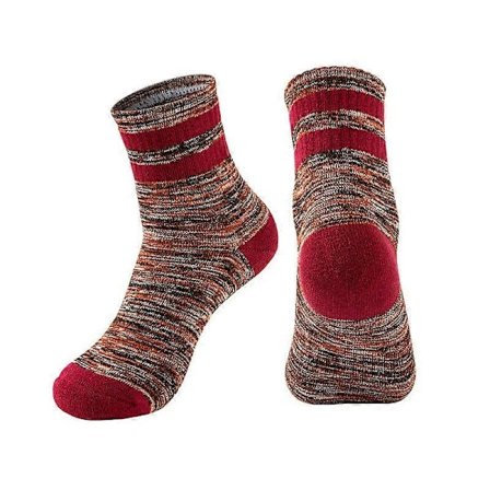 3 par termiske strømper til koldt vejr, tykke uldstrømper rød