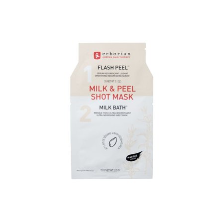 ERBORIAN Shot Mask Milk & Peel 18g - Maschera Idratante viso
