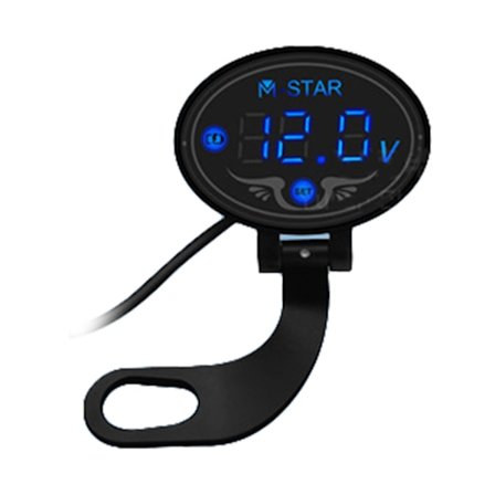 Motorcykel LED Display Spänningspanel Meter Voltmeter Mätare för DC 9V-24V Volt Me