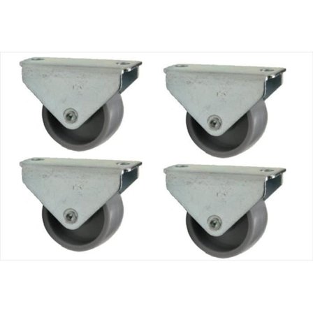 Nylon-hjul 30mm - Parnells - Fast - Sølv - Pakke med 4 - Kapacitet 20kg