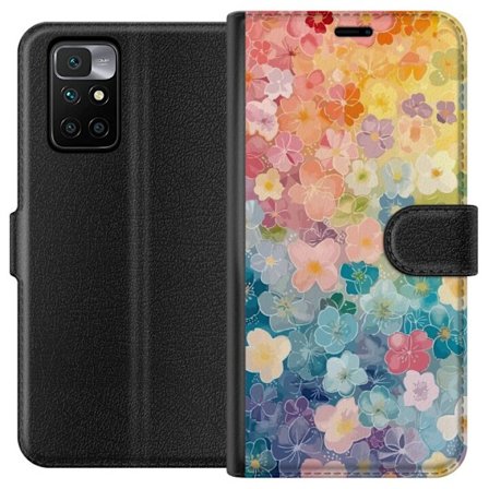Kompatibelt Plånboksfodral till Xiaomi Xiaomi Redmi 10 Småblomster