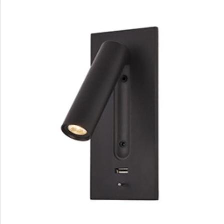 3w Seinävalaisin Sängyn päädyn valot Led Seinälamput USB latauskytkin Yöpöydän seinä (lämmin valo)