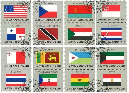 FN flag 1981 stemplet sæt