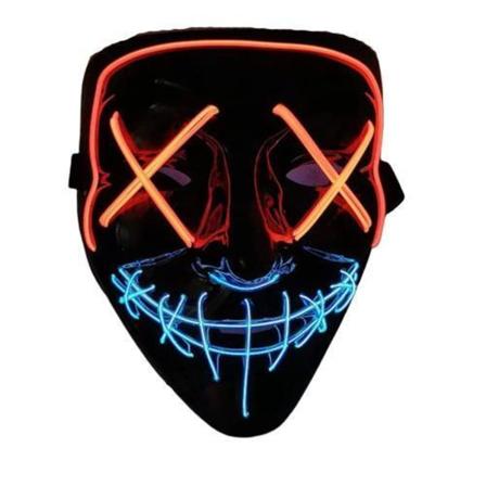 Halloween 2022 - Sekoita LED-naamari - Useita värejä Black one size