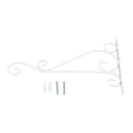 2-pakning Veggfeste Aluminium Legering Plantehengere for Hengende Planter Hvit 20,5x30cm