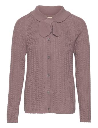 Thorilda Strikkegenser Cardigan Lilla MarMar Cph*Betinget Tilbud