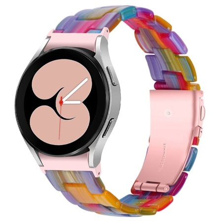 Snyggt klockarmband i resin-stil för Samsung Galaxy Watch 4 - Regnbåge