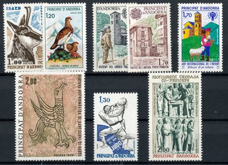 Fransk Andorra 1979 - YT 274/281 - Postfrisk