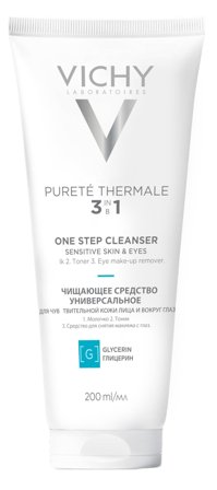 Vichy Pureté Thermale 3-i-1 ansiktsrens 200 ml