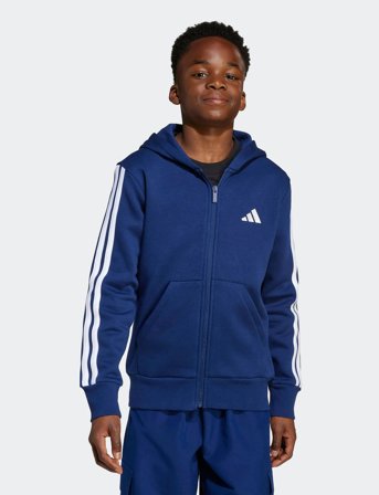 adidas Sportswear J 3S Fl Fz Hd - Blue - 140