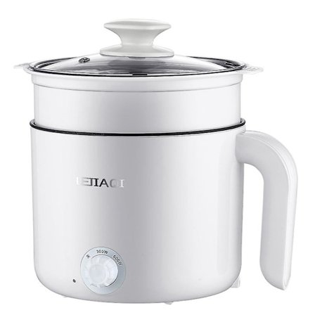 Sähköinen hot pot, sähköinen nuudelipata, tarttumaton sähköinen keittoastia, nopea nuudelikeitin, 1,8 litran sähköinen ramenkeitin lahjalla