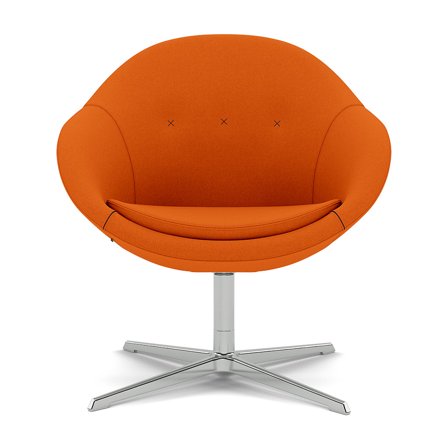 Varier Furniture Kokon Club - Orange Wool - Chrome base
