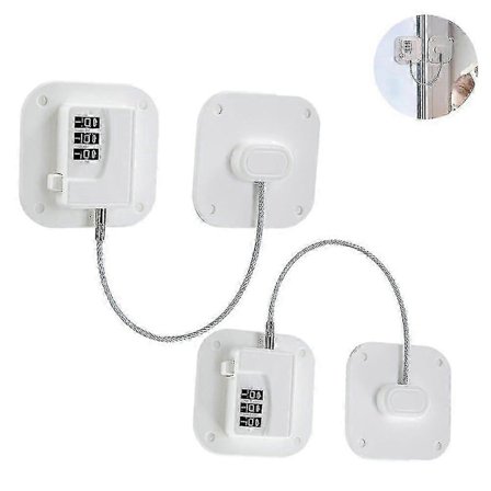 2-pack Kylskåpslås - Kraftigt Kombinationslås för Kylskåp P20250110925