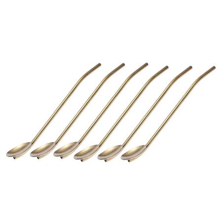 6 stk./pakke Rustfrie sugerør Rustfrit stål sugerørsske Drikk sugerørsske Metalsugerørsske