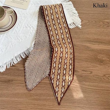 Lille Tørklæde Strik Sjal Tørklæde KHAKI