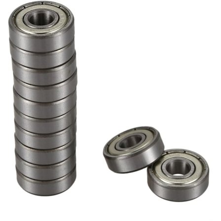 12 stk 608Z dypsporlager, enkel rad, 22mm x 8mm x 7mm