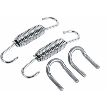 2kpl Pakoputken jousi, 65mm pitkä pakoputken äänenvaimentimen kääntöjousi ruostumattomasta teräksestä pyörivät kiinnitys jouset hitsauskiinnikkeillä