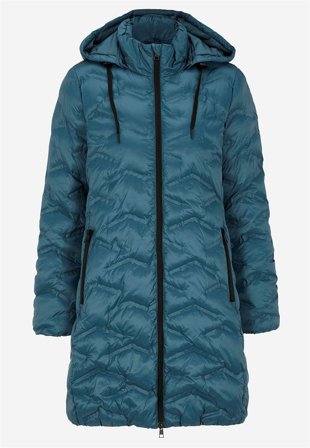 Cellbes of Sweden - Jakke med hette i petrol for damer i størrelse 46/48