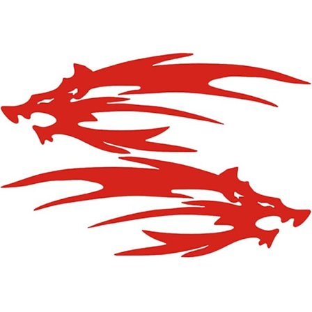 Reflekterende motorsykkelklistremerke fra Wolf Flame, personlig vanntett bilklistremerke