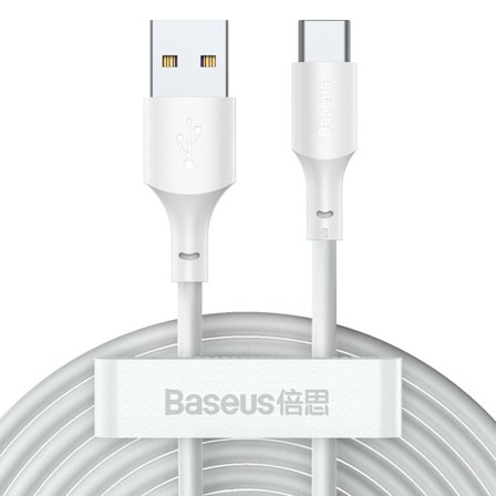 Baseus USB till USB-C-kabel 40W 1,5m 2-pack - Vit