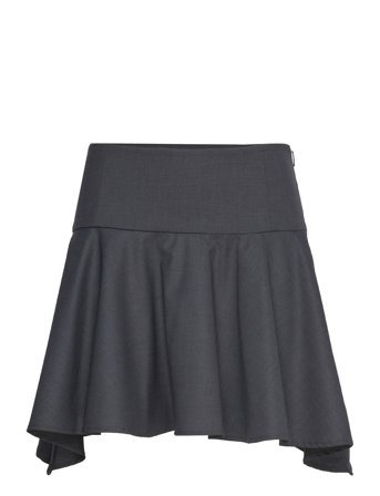 Mango | Wool Mini-Skirt With Asymmetrical Hem | 40
