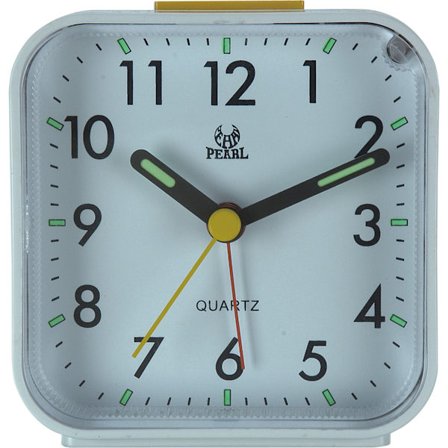 Tyst analog väckarklocka tickar inte - on stock