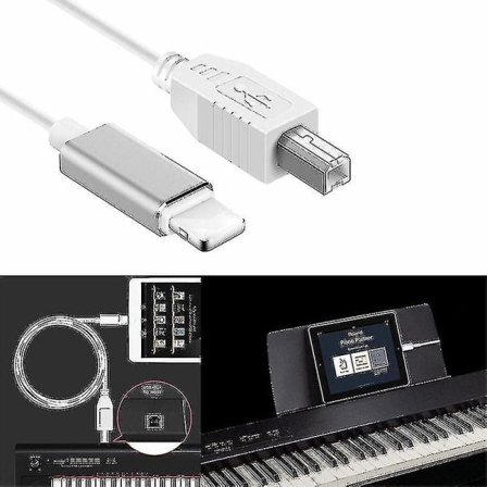 Lightning til Type B MIDI Keyboard Konverter USB 2.0 Kabel Kompatibel med iPhone 7 8X iPad