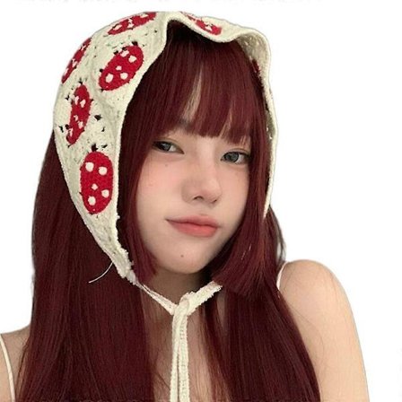 Hårbandana Scarf Virkad Svamp Huvudduk Håraccessoarer för Kvinnor