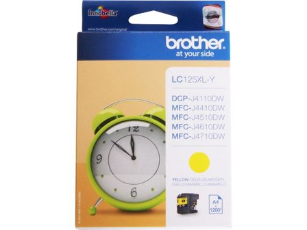 Brother Bläckpatron, LC125XL Y, LC-125XLY, Innobella , gul, singelförpackning, hög kapacitet - Lyreco - Toner och bläck - Bläckpatroner - 