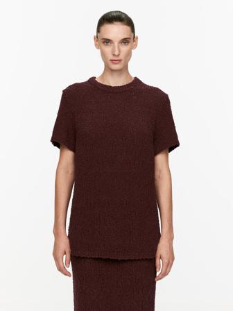 ARKET | Open-Knit T-Shirt | Red | M