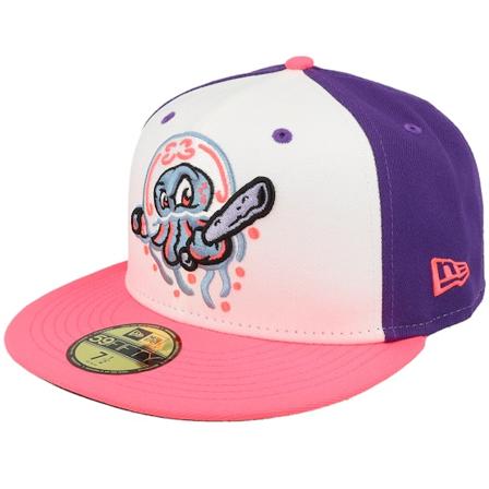 New Era - MiLB Wit fitted Cap - Jersey Shore BlueClaws Milb22 Copa 59FIFTY White/Purple/Pink Fitted @ Hatstore