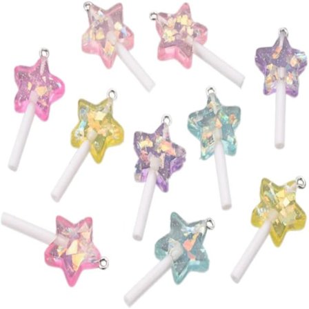 20 kpl jäljitelmä Lollipop Hartsi Korut Tähti Lollipop Hartsi