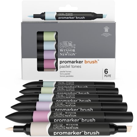 Promarker BrushMarker 6-set Pastel Tones