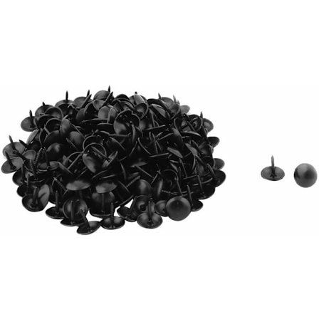 sourcingmap 200 stk møbelspiker spiker teppe trykknapp for møbeldekorasjon svart 9 x 9 mm