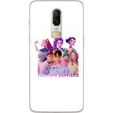 Kompatibel Mobilcover til OnePlus 6 Kpop Demon Jægere Gruppe Syv Idoler Forenet Anime Fantasy Stil