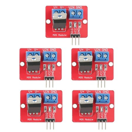 5 stk. IRF520 MOSFET Drivermodul, MOSFET-knappdrift, 0-24V PWM-utgangsdrivkort for LED-lampestripe, DC-motor, minipumpe, magnetventil