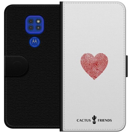 Yhteensopiva Lompakkokotelo Motorola Motorola Moto G9 Play Cactus and Friends - Fingerprint Love