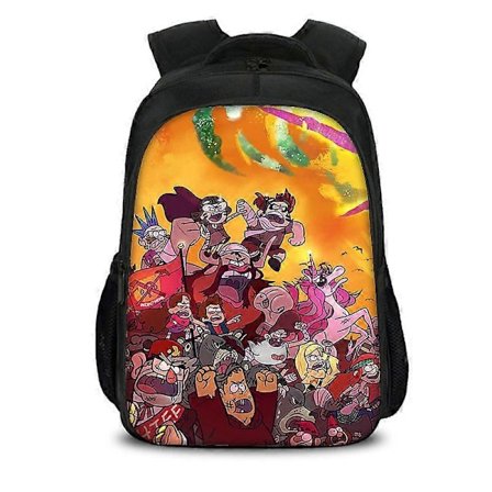 Gravity Falls Dipper Mabel Casual Skolväska Anime Anteckningsbok Laptop Ryggsäck Skolväska Messenger Bag