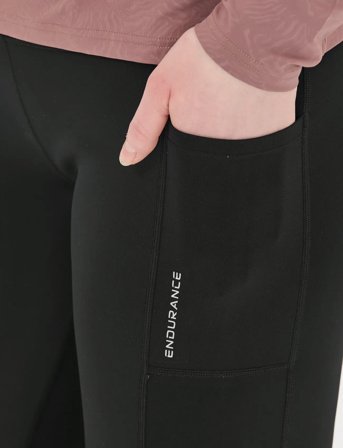 Endurance Strong W Winter Long Tights - Black - 46