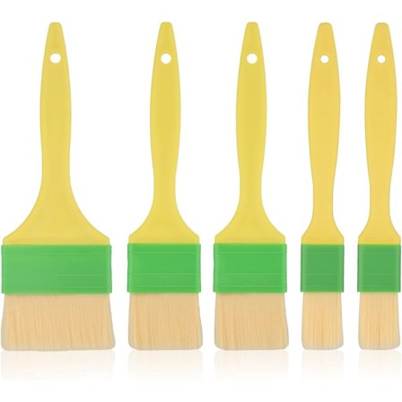 ING 5-delt penselsæt, multifunktionel madpensel til olie, smør, sauce, æg, væske, dejpensel til bagning, oliepensel, grillpensler