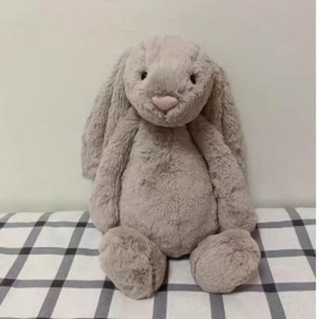 Original Jellycat Stor Bonnie Kanin Docka Söt Kanin Docka för Barn Baby Lugnande Plyschleksak Gåva Brun Kanin Brun Kanin Brun Kanin Brun Kanin