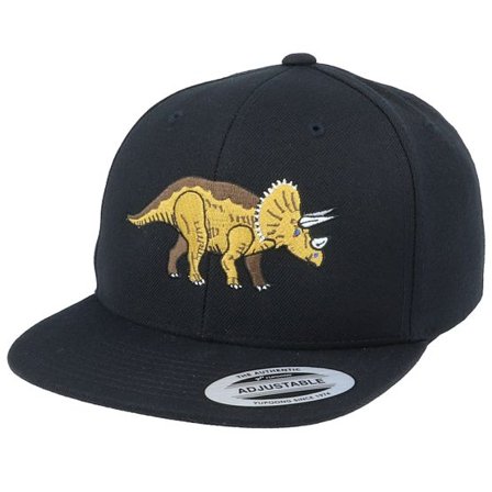 Kiddo Cap - Svart snapback Keps - Kids Triceratops Black Snapback @ Hatstore