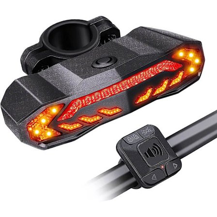 Cykelalarm med fjernbetjening, cykelbaglygte, 110 dB høj tyverisikring cykelalarm
