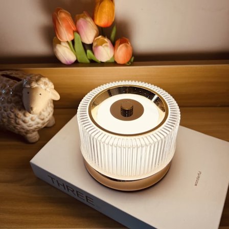 Kreativ atmosfærelampe krystal natlampe romantisk bordlampe dekorativ skrivebordslampe tre-farvet belysning