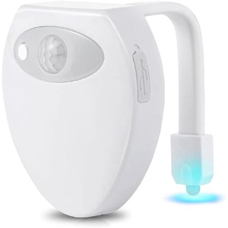 Toalettlampe Oppladbar LED Nattelys 8 Farger for WC Bad