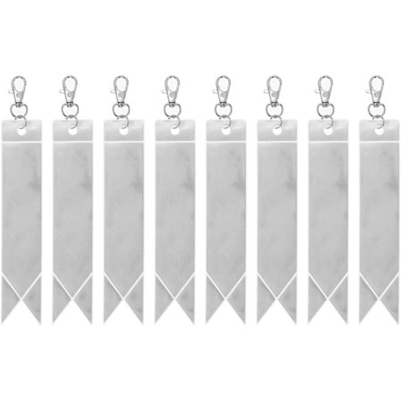 8 stk. Sikkerhedsrefleks Refleksbrik Vedhæng Refleks Sikkerhedsnøglering med Clips